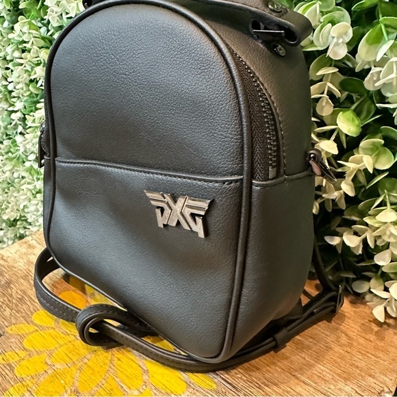 NWOT PXG Golf Cactus leather black mini backpack adjustable sling strap main image 8